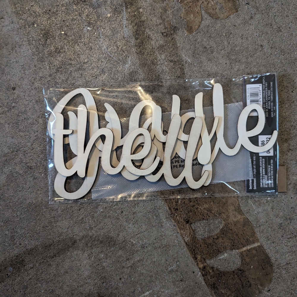 DIY Wood Sentiments "Jingle All The Way" Holiday Decor